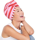Dock & Bay Turban Hair Towel - for Home & The Beach - Super Absorbent, Quick Dry - Cherry Bomb
