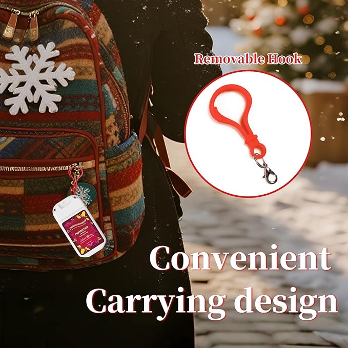 Travel Size Toilet Spray, 2 Pack Air Freshener Spray for Bathroom Deodorizer, Travel Essentials Variety with Removable Hook - Cedar and Berry Scent