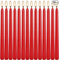 WPONSZU 14 Pack Tall Red Taper Candles 10 Inch Unscented Dripless Candlesticks for Christmas,Valentine's Day,Dinner,Party,Brithday,Wedding and Home Decoration - 8 Hour Burn Time.