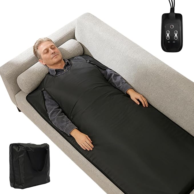 Portable Sauna Blanket for Home, Infrared Sauna for Relaxation, Portable Full Body Sauna Blanket with Carry Bag, 95-167℉, 5-60 Minutes Timer, 5.9 ft x 2.62 ft