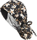 Satin Lined Scrub Caps with Buttons & Sweathand, Surgical Caps for Women