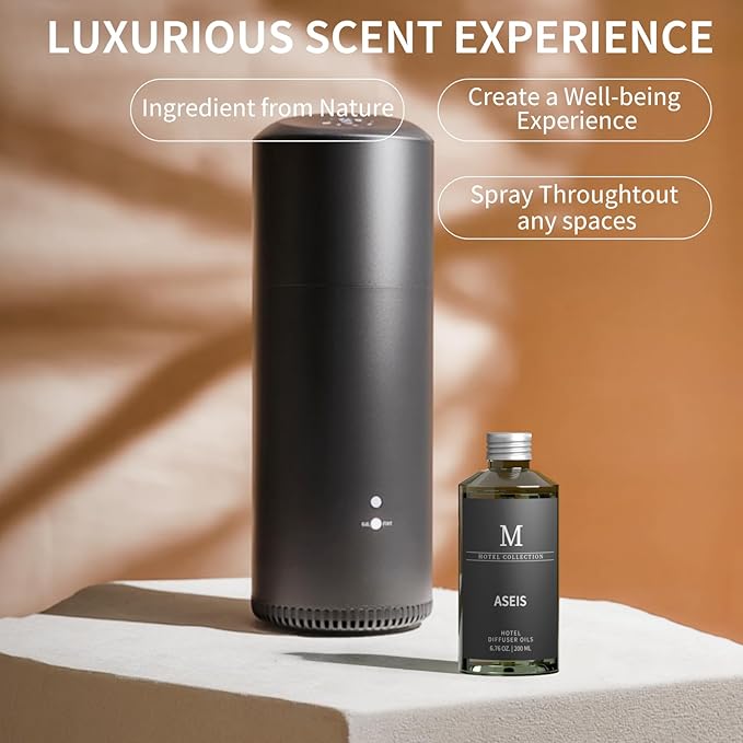 Hotel Collection Diffuser Oil- 6.76 Fl Oz/200ML-ASEIS,Luxury Essential Oils for Diffuser Refill & Machines,Bigger Bottle, Bolder Aroma, Longer Lasting