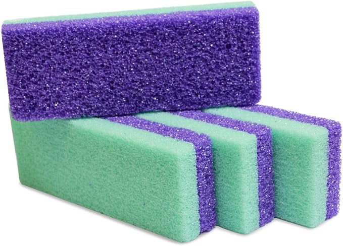 Karlash Professional Pedicure Foot Pumice Stone for Feet Skin Callus Remover and Scrubber for Dead Skins 2 Sided (Pack of 4)