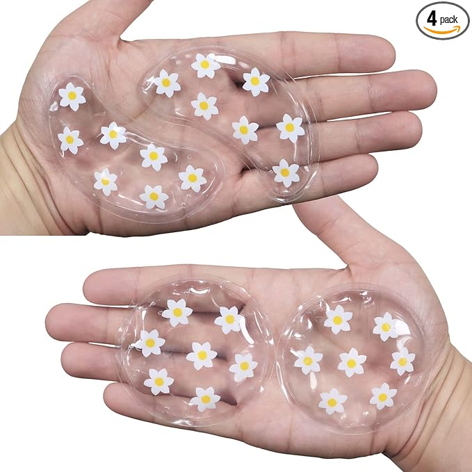 ZNÖCUETÖD Gel Ice Pack Reusable Cooling Eye Pads and Under Eye Patches,Eye Hot Cold Treatment Pack for Redness,Pain Relief and Eye Relax