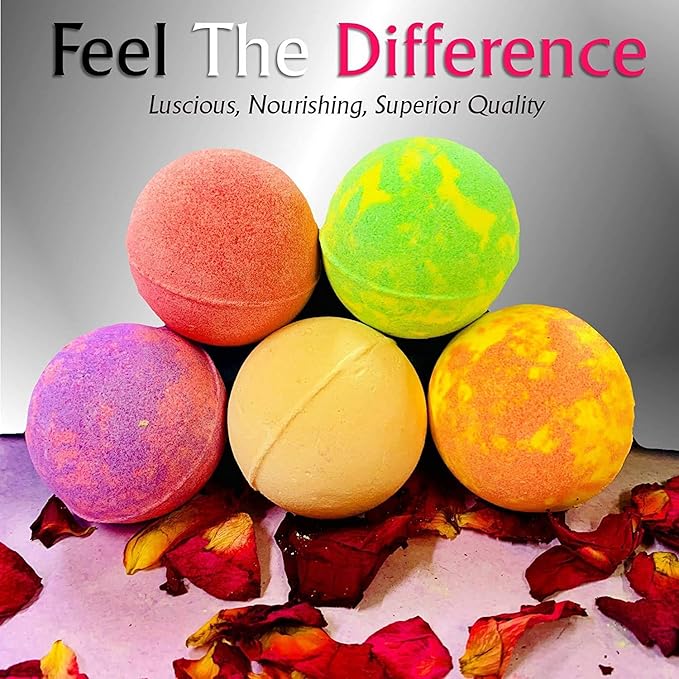 Bath Bombs Gift Set for Women and Men. 24 Luxury Bath Bombs Individually Wrapped Bulk Box. Moisturizing Organic Bath Bombs for Women, Men and Kids! Best Bath Bomb Set for Teens Too! Gifts for Him
