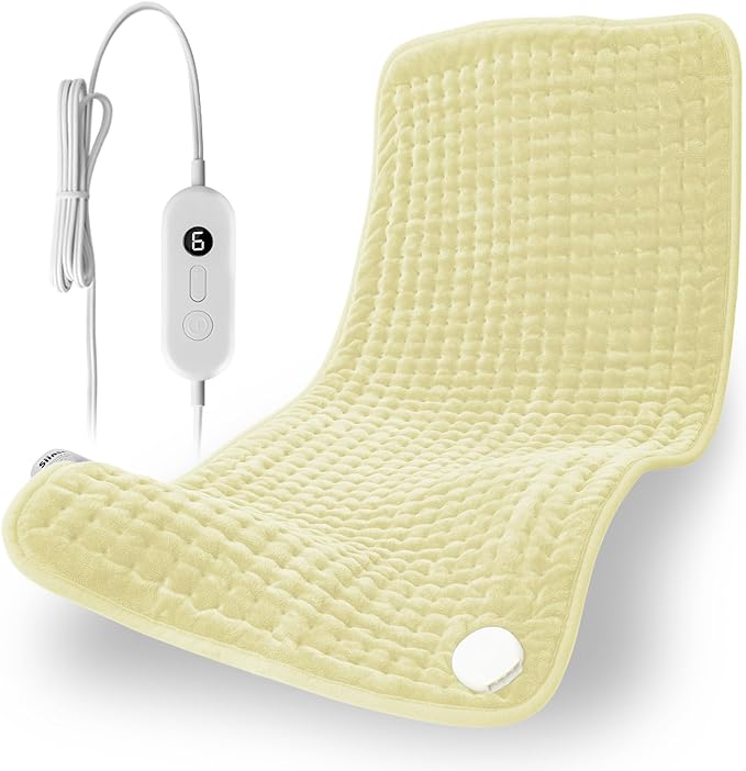 Electric Heating Pad for Back Pain Relief, Extra Large 33" x 17" - 6 Heat Settings for Neck Shoulder Cramp - Moist Heat Therapy - 2h Auto-Off - Machine Washable