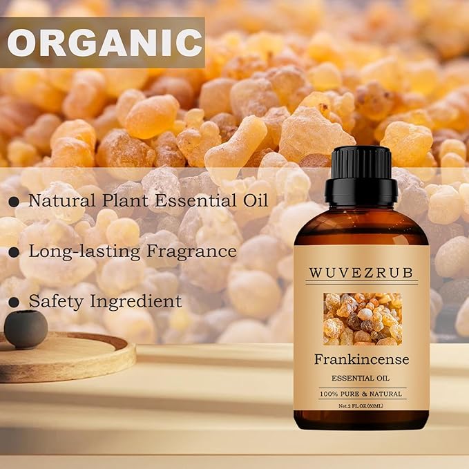 Frankincense Essential Oils, 60ML Pure and Natural Essential Oil for Aromatherapy Diffuser - Frankincense / 2 Fl Oz