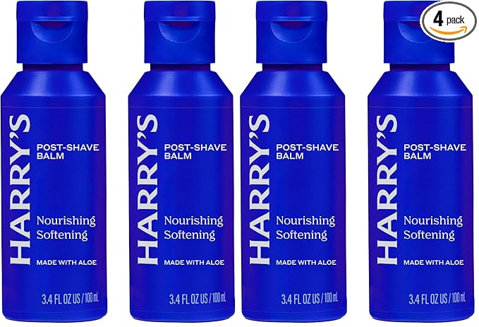 Harry's Post-Shave Balm for Men with Aloe - 3.4 fl oz - Calms and Soothes Skin After Shaving,(Pack of 4)