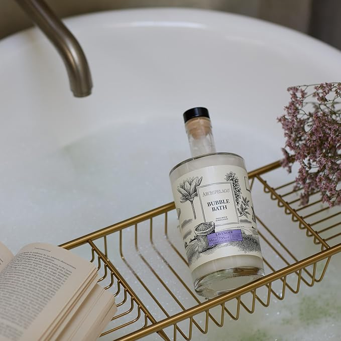 Archipelago Botanicals Luxury Lavender Bubble Bath, Moisturizing and Hydrating Gentle Bubble Bath, Helps Refresh, Restore and Soothe All Skin Types, 25 oz