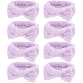 Semato Bachelorette Party Favor Set Bride and Bridesmaid Spa Headband Skincare Headbands for Women Gifts and Party Supplies (Purple)