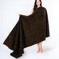 Cotton Paradise 100% Cotton 40x80 Oversized Bath Sheet, Extra Large Turkish Bath Towels for Bathroom, Brown Bathsheet