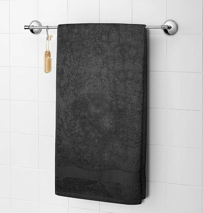 Softolle Luxury Bath Towels Set of 4 (27” x 54”) | Towels for Bathroom | Super Soft | Highly Absorbent Towels for Home, Spa, Gym (Silver Grey-Charcoal Grey)