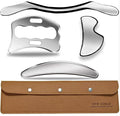 4 in 1 Professional Muscle Scraper Tool Set, Stainless Steel gua sha IASTM Tools with Case, Physical Therapy Massage Tools for Myofascial Release