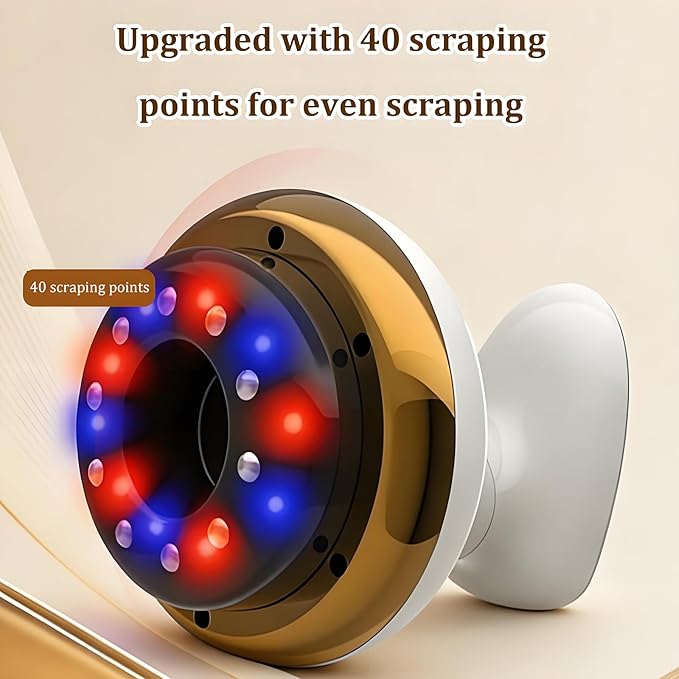 Vacuvia for Cellulite,2-in-1 LED Light Therapy and Vibration Massager,ull Body Electric Massage Tool with 9 Adjustable Intensity Levels,Portable Rechargeable Design for Arms, Legs, Back and Abdomen