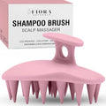 Fiora Naturals Scalp Massager Shampoo Brush - Silicon Scalp Scrubber & Exfoliator for Dandruff Removal and Hair Growth, Brush for Wet & Dry Hair, for Men, Women, Kids - BPA Free