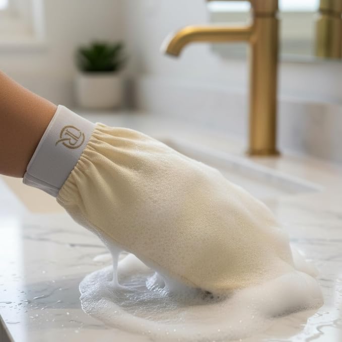 The Ramify Silk Exfoliating Gloves For Smooth Skin Natural Body Scrubber High Quality Turkish Bath Gloves Regeneration Of Dead Skin Cells Handcrafted Turkish Kese Ecru Thick