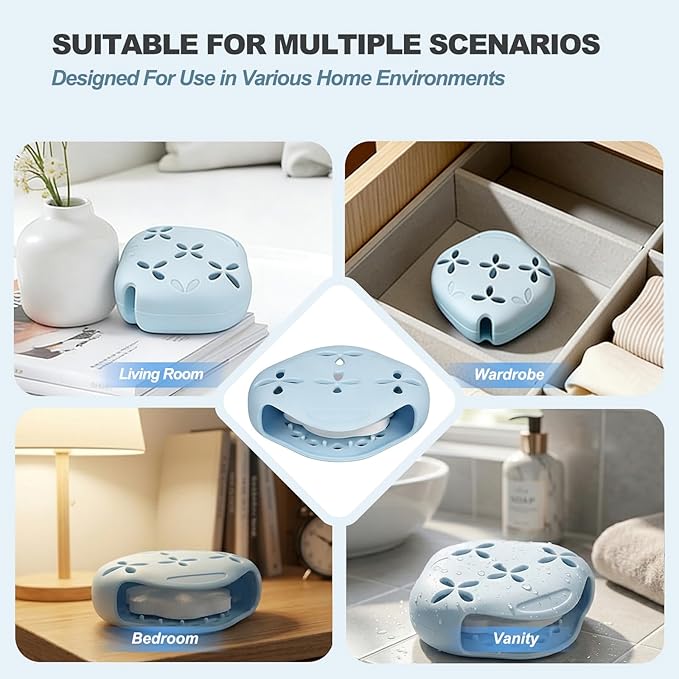 Silicone Shower Steamer Holder with Suction Cup - 3.28" Aromatherapy Steamer Tray for Shower Wall & Floor - Draining Soap Dish & Bath Bomb Hanger for Bathroom, Bedroom & Living Room - Easy Clean