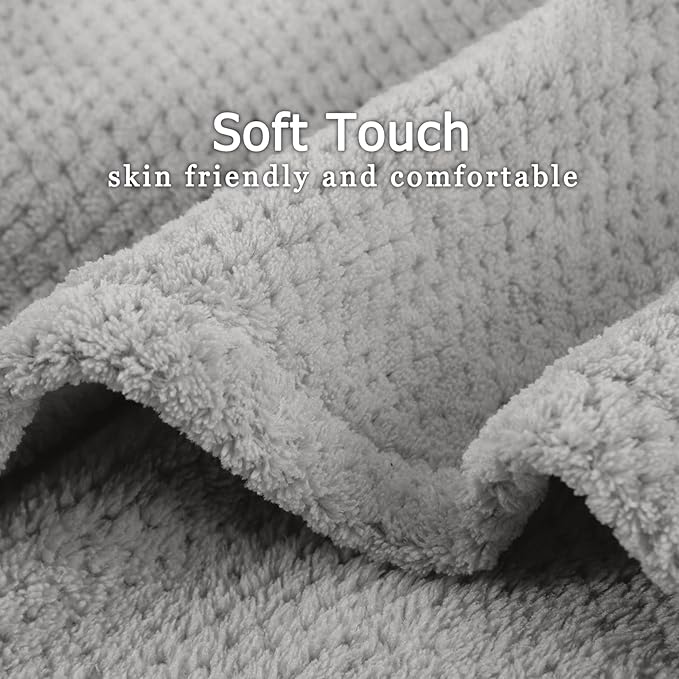 Microfiber Hair Towel Wrap for Women, Quick-Dry Turban, Ultra Absorbent & Anti-Frizz, Ideal for Long, Thick & Curly Hair, Soft Lightweight Drying Towel (24x42, Grey)