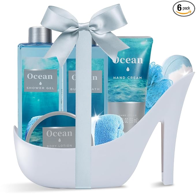 Spa Luxetique Gifts for Women High Heel Gift Set for Women 8pcs Ocean Breeze Spa Gift for Womens Birthday Gift for Womens Wife Girlfriend Coworker Nurse Mothers Day Gifts for Mom