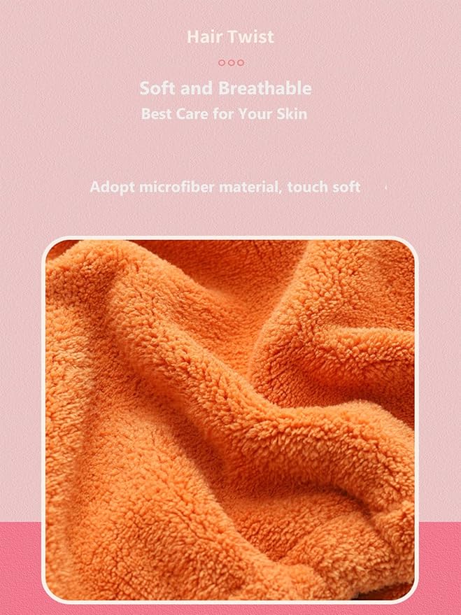 Hair Drying Towel for Kids Girls, Cute Cartoon Absorbent Quick Drying Bath Wrap Set for Bathing, Swimming Pool, Soft Microfiber Cap for Curly Long & Wet Hair, Yellow Flower