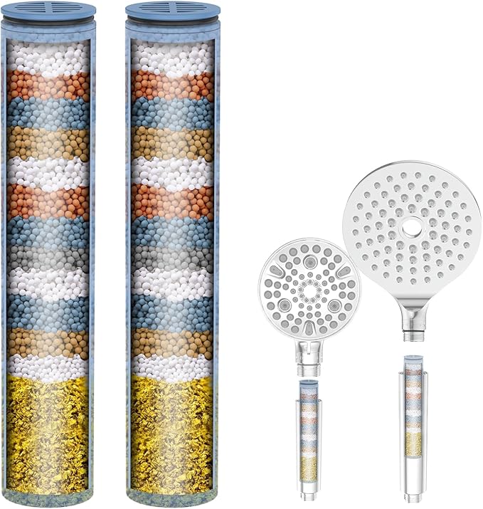 MakeFit Shower Head Filter Replacement Cartridge for SSJ781/DSSJ781/ DSSJ781-01/DSS1581 MakeFit Filtered Handheld Shower Head (2-PACK)