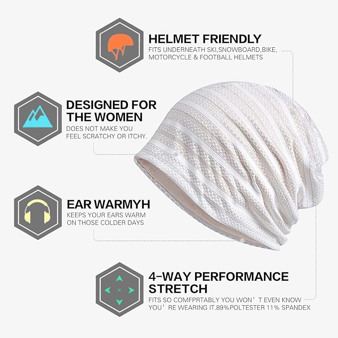 Women's Summer Beanie for Men Hat Boho Hats Adult Dwarf Hats Chemo Cap Cancer Headwear Caps Baggy Skull Sleep Cap Nightcap