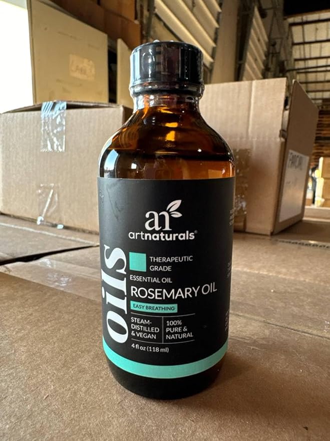 Artnaturals Rosemary Essential Oil (4.0 Fl Oz / 118ml) - 100% Pure Rose Mary Oils - Therapeutic Grade Best for Hair Growth, Natural Healing Solution, Aromatherapy & Diffuser