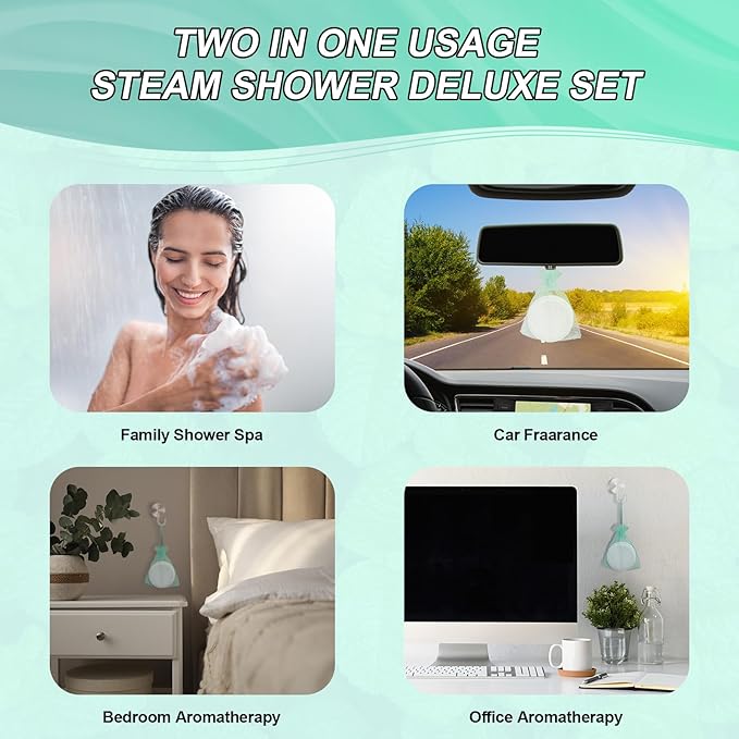 Vapor Shower Steamers Aromatherapy - Mothers Day Gifts for Husband Mom Her Wife Women, 6 Pack Vapor Shower Tablets, Breathe Easy & Relaxation with Eucalyptus Menthol Essential Oils, Self-Care SPA