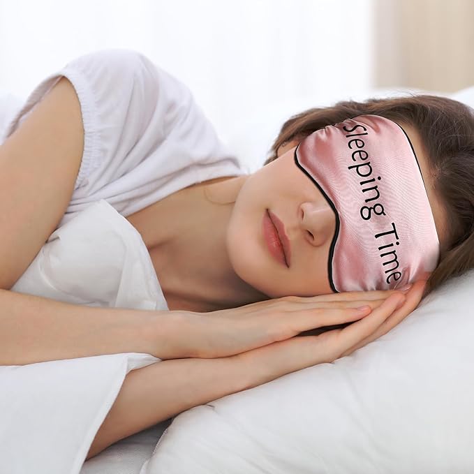 8 Pieces Funny Sleep Mask Silk Eye Mask with Adjustable Strap Soft Cute Blackout Blindfold Eye Cover for Women Men Full Night's Sleep, Travel, Nap, Meditation(Classic Colors)