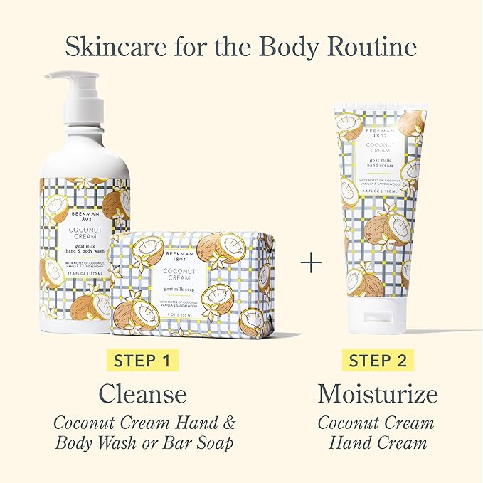 Beekman 1802 Goat Milk Hand Cream – Coconut Cream – Scented – 2 oz – Moisturizing Hand Lotion for Dry Skin – Non-Greasy – Sensitive Skin Safe – Cruelty Free