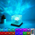 Aurora Ocean Wave Lights Projector Corded,16 Colors Changing Light Touch Dimmable Mood Lighting, Remote Crystal Night Lamp with Dynamic Ripple Effect for Bedroom Playroom Decor Kids Teens Gifts