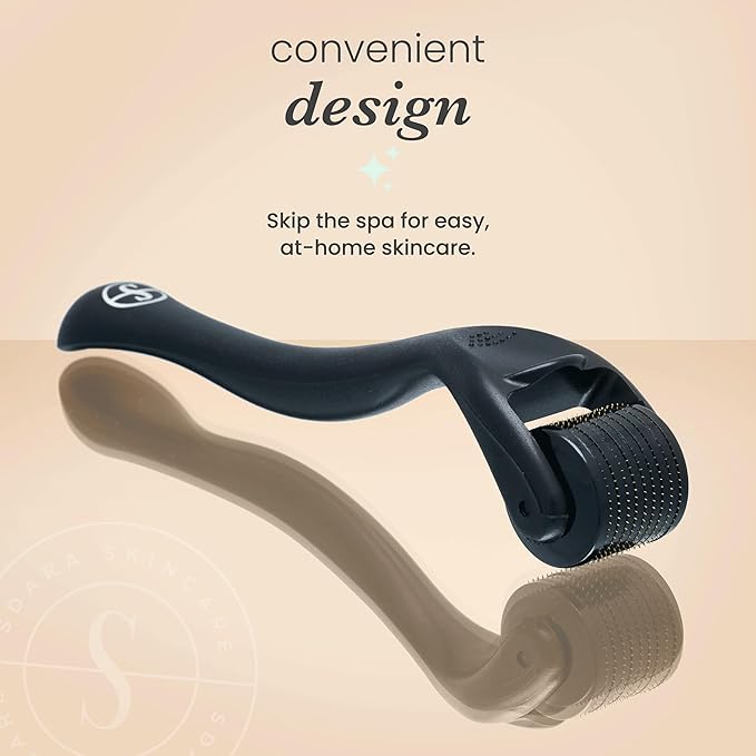 Sdara Skincare Derma Roller Microneedling Roller for Face, Beard, Hair - Includes Free Storage Case, for Men and Women