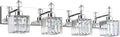 PRESDE Crystal 4 Light Bathroom Vanity Lights Chrom Vanity Light for Bathroom Over Mirror Modern Bath Wall Lighting