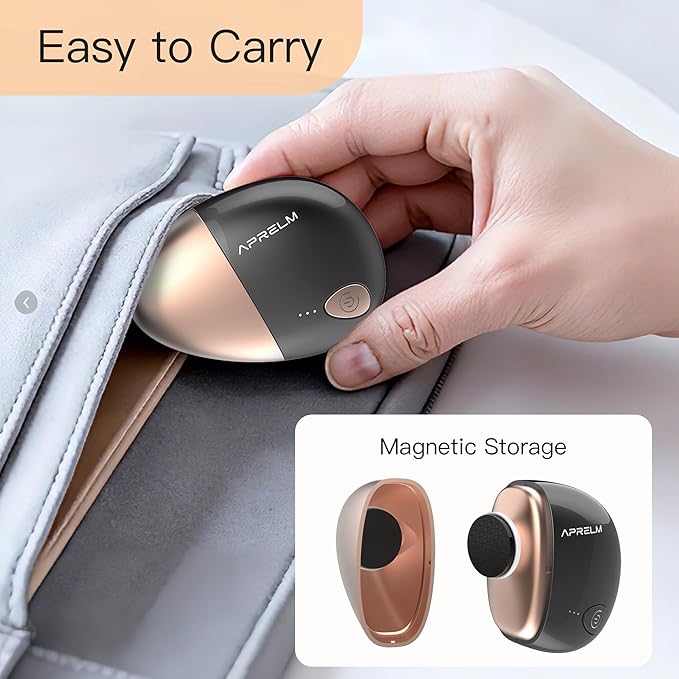 AprElm Portable Electric Hand & Foot Callus Remover with 2 Glass Grinding Heads, Rechargeable 800RPM Mini Electric Hand & Foot File for Travel Outdoors Climbers Gym Athletes (E9 Black Gold)