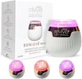 reVive Light Therapy Lux Collection Soniqué Mini, Rechargeable Sonic Face Cleanser Brush with Medical-Grade Blue & Red Light Therapy for Face, Acne & Wrinkle Care, Water-Resistant
