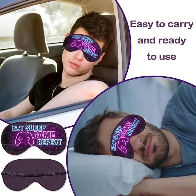 Sleep Mask for Kids Boys, Silk Eye Covers for Sleeping, Adjustable Strap & Light Blocking Design, Adult Children's Bedtime Blindfold for Travel and Home Use