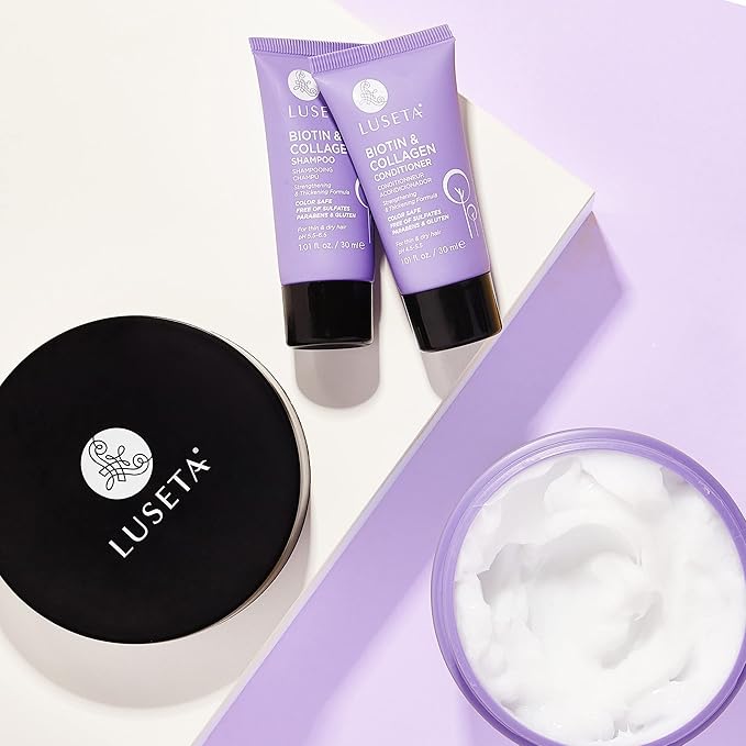 Luseta Biotin & Collagen Hair Mask for Dry & Damaged Hair and Growth-Thickening Hair Treatment-Anti Frizz, Nourishment for Thin Hair 8.5 oz