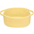 ABenkle Small Basket with Handles - Decorative Durable Rope Woven Storage Bin Shelf Storage Organizer Cube, Easter Baby Gift Basket, 12"x8"x5"