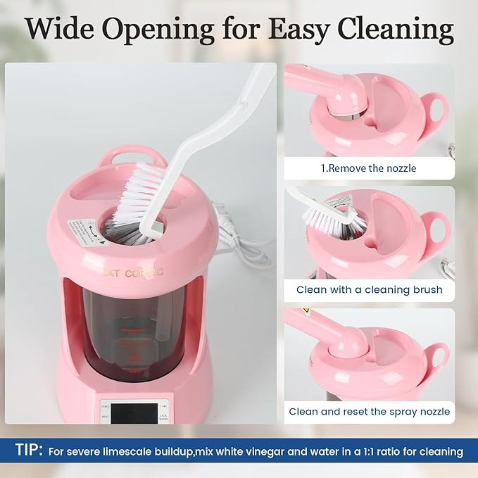 Hair Steamer,2-in-1 Hair and Facial Steamer for Deep Conditioning and Deep Cleaning Suitable for Family Use or Small Salon Shops
