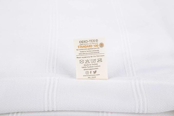 Bersuse 100% Cotton Troy XL Throw Blanket for Couch - 100% Cotton Lightweight Durable Throw Blanket, Big Blanket for Sensitive Skin, Decorative and Versatile - 59x81 Inches, White