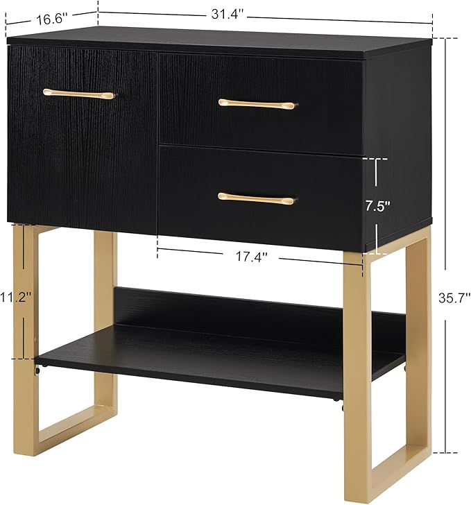 BarberPub Beauty Barber Station, Spa Wall Mount Storage Cabinet, Salon Equipment for Hair Stylist, Spa Beauty Makeup Organizer with Drawers & Shelf, 31.4"(L) x 16.54"(W) x 35.71"(H) 3185 (Black)