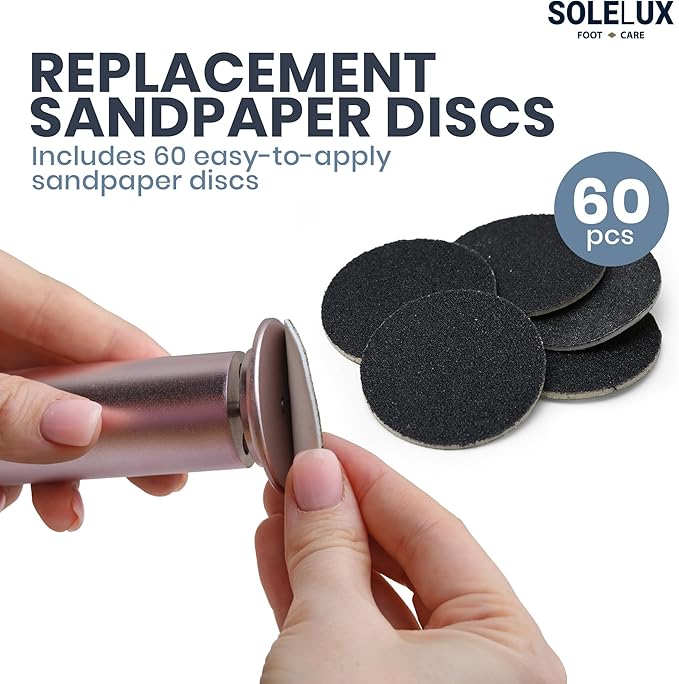 Upgraded 2026 Electric Foot File – Callus Remover for Women & Men with Adjustable Speed, 60 Sanding Pads & Dead Skin Exfoliation – at-Home Pedicure Tool for Dry, Cracked Feet (Pink)