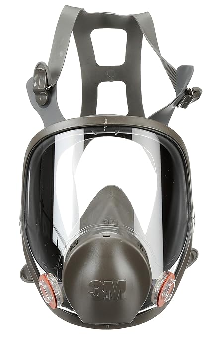 3M Full Facepiece Reusable Respirator 6700, NIOSH, Large Lens, ANSI High Impace Eye Protection, Silicone Face Seal, Four-Point Harness, Comfortable Fit, Painting, Dust, Chemicals, Small