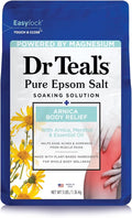 Dr Teal's Epsom Salt Magnesium Soak, Arnica Body Relief with Arnica, Menthol & Essential Oils, 3 lbs