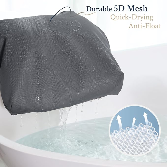 Luxury Bathtub Pillow, Gift for Christmas Birthday Mother's Day, Skin-Friendly Cushion, Support Back, Neck & Head, Non-Slip, Adjustable Thickness, Washable & Quick-Drying - Ideal for Home Spa Days