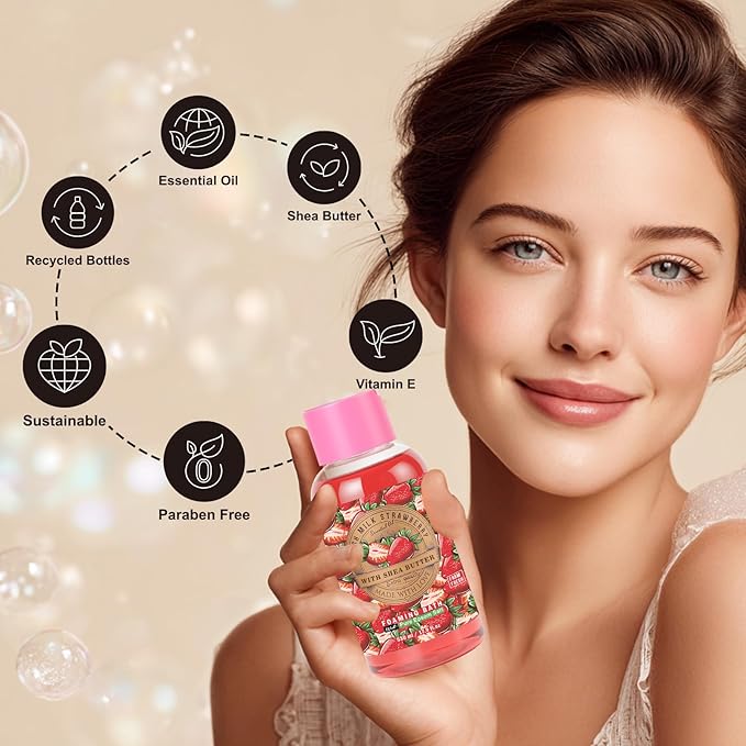 Bubble Bath Gifts for Women Mothers Day Gifts for Mom - 5 Pack Assorted Fruity & Floral Scented Foaming Bath (530ml Each) with Gift Card & Box for Birthday, Valentines Day Gifts Spa Present for Her