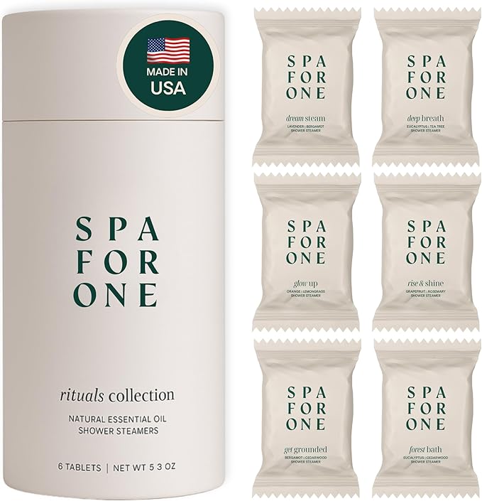 Shower Steamers Aromatherapy 6 Pack – Made in USA with Natural Essential Oils – Mother’s Day Gifts, Relaxation & Self Care Birthday Gifts for Women and Men