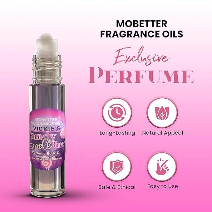 MOBETTER FRAGRANCE OILS Vickies Candy Spell Brew Perfume Women Body Oil 10ml Roll On