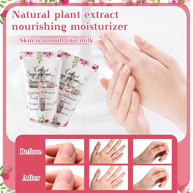 50 Pack Christian Hand Lotion Bulk Gifts for Women Mother's Day Gifts Bible Mini Travel Hand Lotion for Women Church Appreciation(Classic)