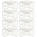 Ondder Spa Headband for Washing Face 8 Pack White Skincare Headbands for Women Girls Terry Cloth Cute Bow Head Bands for Makeup